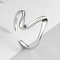 HCMA 925 Silber Unregelmäßige Geometrische Glatte Wellen Ring Offener Fingerring Für Frauen Schmuck