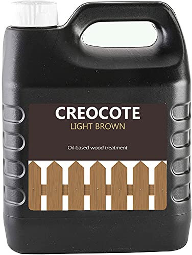 Morgan’s Trade Creocote Light Brown Wood Preserver in 4L - Creosote Substitute Light Brown Ready to use for Fence Stain, Wood Lacquer, Post, Shed, Timber, Garden – Wood Treatment Outdoor (1 Pack)
