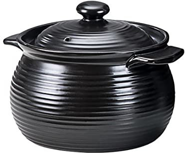 Casserole Ceramic Stockpot, Clay Cooking Pot Cookware Stovetop, Stew Pot Hot Pot Clay Pots Soup Pot Casserole Cooking Pot (1.5L, Gas Stove and Electric Induction Compatible)