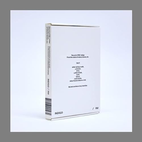 BTS RM Indigo 1st Solo Album Contents+Book+Postcard+Photocard+Fabric card+Instatnt photo/Lyric book+Guide+Tracking (Book Edition)