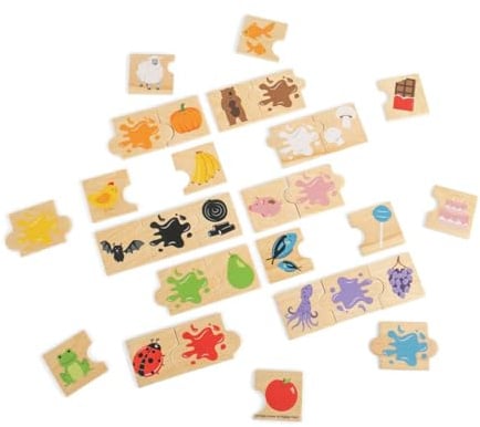 Bigjigs Toys Colour Splash Match Puzzles (30pc)- 10 Wooden Colour Match | Puzzles, Quality Matching Games for 2 Year Olds, Toddler Puzzles & Learning Toys for 18+ Months