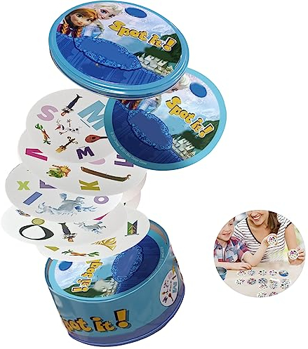 Pellinch Kartenspiel,Eiskönigin Kinderpuzzlespiel für 2-8 Spieler ab 4 Jahren Kinder Prinzessin Brettspiele Gesellschaftspiel Bildungsspiel Familienspiele Kinderspielzeug für Jungen Mädchen