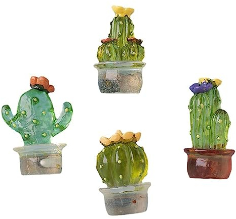 4 x magnetische Kühlschrankmagnete, Kaktus, Sukkulenten, Themen-Magnete, Aufkleber, ideal für die Dekoration von Zuhause und Büro, Kühlschrank, magnetischer Kühlschrank-Aufkleber