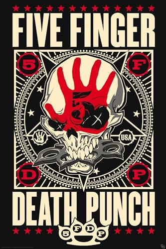 GB eye Five Finger Death Punch Knucklehead 61 x 91,5 cm / 24,2 x 35,8 Zoll Maxi-Poster – Gerollt Versendet – Kunstposter – Wandposter – Poster und Drucke