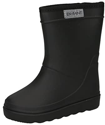EN FANT Kinder Gummistiefel Solid schwarz 33
