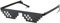 YUUSIKCO 1 x Thug Life Brille Pixel Behandlung und Unisex Brille Mosaik Brille Party Supplies
