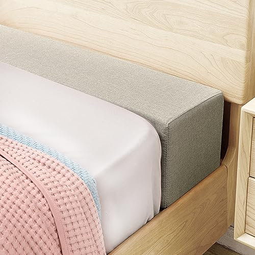 Matratzenkeil, zum Füllen der Lücke zwischen Matratze und Kopfteil/Wand/Bett, Liebesbrücke für Matratzen für alle gängigen Matratzen, Hochdichter Schwamm mit abnehmbarem Bezug(200x10x10cm-héllgrau)