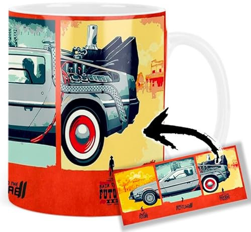 MasTazas Back To The Future Delorean Trilogy Tasse Ceramique Mug
