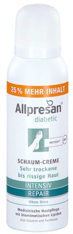 Allpresan Diabetic Schaum-Creme INTENSIV + REPAIR ohne Urea 125 ml