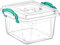 Best House | Small Plastic Storage Box with Clips & Lids | Size: 2.5L (L:20cm W:20cm H:12.5cm)| Set of 1 | Square Shape |Stackable Clear Multipurpose Home Office Kitchen Tools Crafts (2.5 Litres)