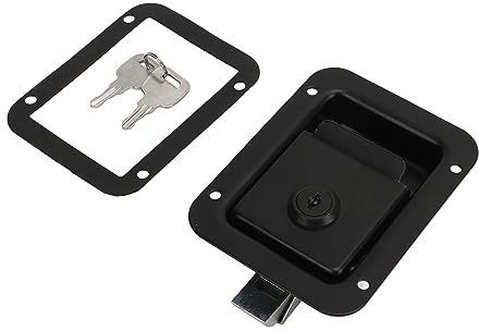 TKSE Chiusura per Porta a Paletta per Rimorchio, Maniglia per Camper Elegante E Robusta Maniglia per Cassetta degli Attrezzi con Chiavi per Camper, Camion, Camper