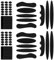 YXHZVON 2 Sets Helm Polster-Schaumstoff-Kit, Ersatz Universal Schaumstoff Pads Set, Fahrradhelm Polster,Fahrradhelm Ersatzteile,Fahrradhelm Ersatzteile (Schwarz)