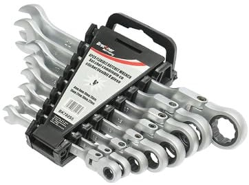 Set 8 chiavi combinate con cricchetto Snodate CrV 8-22 mm Breckner Germany