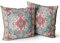 Snylcce 2er Set Boho Kissenbezüge Dekokissen 50 x 50 Samt Soft Kissenbezug Böhmischer Retro Ethno Dekorative Kissenhülle Zierkissenbezüge für Sofa Schlafzimmer Wohnzimmer Zuhause Dekoration Rot Boho