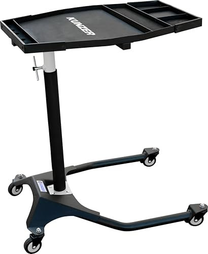 Kunzer 7WZT01 Werkzeugtisch - höhenverstellbar und mobil, 45 kg Tragkraft - Idealer Arbeitsplatz für Werkstatt und Garage
