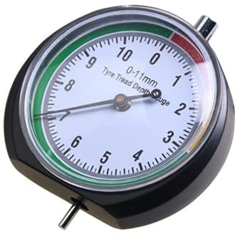 Uitseld Tire Tread Depth Gauge - -Type Color-Coded Tread Depth Gauge 0-11mm | PC-3623 Easy Reading Tire Depth Gauge Tool, Round Tire Gauge, Type Tire Depth Gauge, Tire Repair Tools For Car
