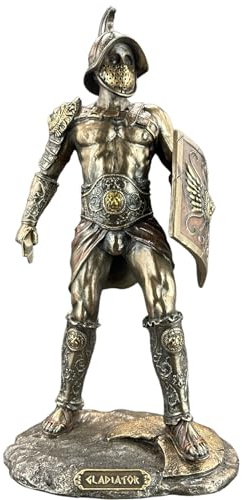 57 SPECIAL REPLICAS Skulptur Deko Gladiator Spartacus MIT Schild Bronze Figur als Geschenk für Wohnzimmerdekoration Figuren Deko