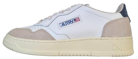 AUTRY Scarpe Sneakers Unisex Medalist in Pelle e camoscio Bianco + Blu AULM LS28 (Sistema Taglie Calzature EU, Adulto, Donna, Numero, Media, 37)
