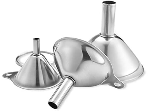 CHFYIJYHM Funnel Stainless Steel Size Funnel Filter Super Thick Oil Drain Pipe Hotel Kitchen Household Size Wine Drainer.