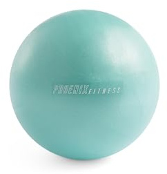 Phoenix Fitness 23cm Soft Pilates Ball - 9 Inch Anti Burst Exercise Ball for Yoga, Barre & Pilates - Small Gym Ball for Core Training & Physical Therapy - Grey, Blue, Turquoise, or Purple