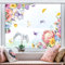 Tanlaby Fensterbilder Blumen Fensteraufkleber Sommer Frühling Pflanzen Bunt Schmetterling Anti-Kollision Fenstersticker Glastüren Fensterdeko Aufkleber Wohnzimmer Küche Büro