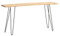 FineBuy Konsolentisch 150x36x75 cm Akazie Massivholz Baumkante Anrichte Flur, Ablagetisch mit Haarnadelbeine Schmal Modern, Flurtisch Metallgestell, Dielentisch Lang Hoch
