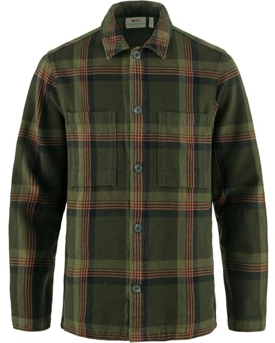Fjällräven Herren Singi Flannel Overshirt, Deep Forest/Dark Navy, XXL