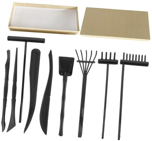 Beaupretty 9pièces Mini Râteaux pour Jardin Zen Accessoires de Mini Ferme Outils de Relaxation pour Jardin Zen