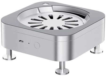 Aluminum Desktop Stand for Apple Mac mini M4/M4 Pro (2024) - Dual-Fan Cooling Stand, Open-Base Design with Bottom Button Access & Air Filter, 3-Speed Smart Cooling