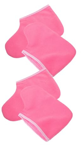 BAZEITFLOW 2 Paar Paraffin Wachs Spa Fußüberzüge aus Polyester Wiederverwendbare Wärmedecke für Fußpflege und Wachstherapie vor Schlafengehen