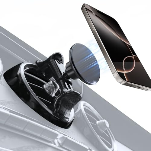 ZKJAYOE MagSafe Handyhalterung für Mercedes Benz [Runde Lüftung], Einhand Bedienung Für Mercede Benz A/B/C/E/S-Klasse/Sprinter, GLC/GLB/GLA, kompatibel mit iPhone & Samsung, Mercedes Benz Accessoires