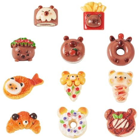 Beadthoven Resin Flatback Cabochons Cute Charms Ornaments Embellishments Opaque No Hole Beads for Scarpboking DIY Craft Jewelry Making Hair Clips Phone Case