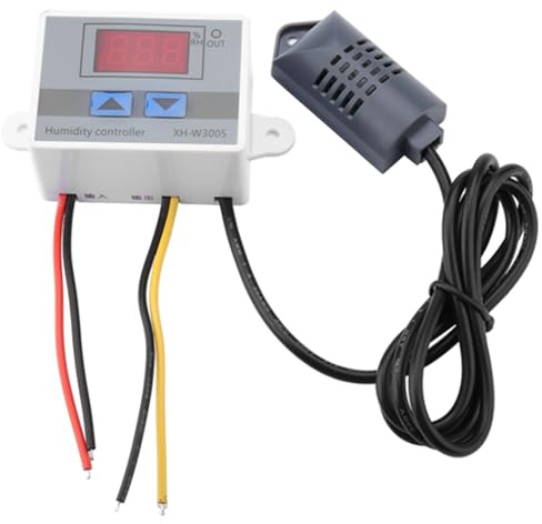 EIMSOAH Digital Humidity Controller, XH W3005 Hygrometer Switch with LCD Display, for Humidity Control 0 to 99 RH, 12V 24V Optional (#2)