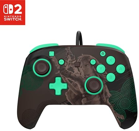 Turtle Beach Rematch Controller mit Kabel: Legend of Zelda, Switch 2 | Nintendo Switch 2/Lite/OLED, Hall-Effect-Thumbsticks, 2 belegbare Tasten, leuchtet im Dunkeln, C-Button, The Legend of Zelda