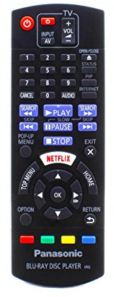 121AV Original N2QAYB001029 Remote Control Compatible with Panasonic DMP-BD84EB-K DMP-BDT167EB Smart 3D Blu-ray & DVD Player