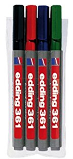 Filzstift Edding 361 Whiteboard 4er Set, Spitze rund D:1mm