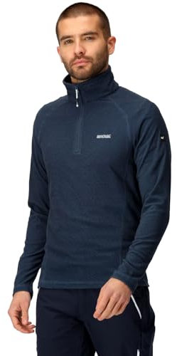 Regatta Men's Montes Lightweight Half Zip Fleece Midlayer Pullover - Perfect for Outdoors, Walking, Hiking & Camping
