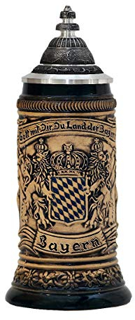 Zöller & Born Bierkrug Zinn Bayernwappen Seidel 0,25 Liter Bierseidel ZO 1661-506
