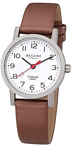 Regent Damen Analog Quarz Uhr mit Leder Armband 12090311