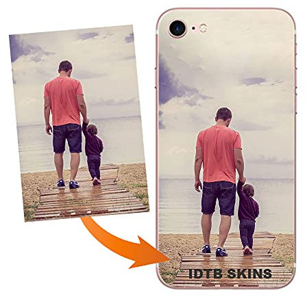 IDTB SKINS Cover Personalizzata per Apple iPhone 7 / iPhone 8 / iPhone SE 2020,Personalizza la Custodia con la Foto Immagine o la Scritta con Colore Standard.La Cover in TPU Morbido.