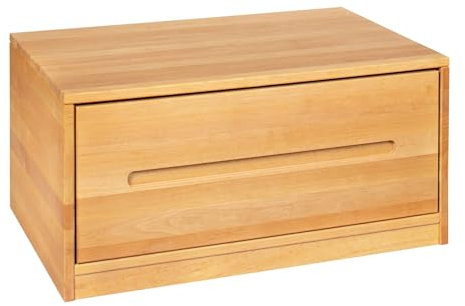 BioKinder Lina Sideboard Bettkasten Kommode mit Schublade aus Massivholz Erle 80 x 55 x 40 cm