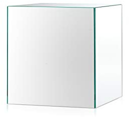 freeroom24 Specchio di design con colonna di fiori, 30 x 30 x 30 cm, per soggiorno, moderno, robusto, colonna decorativa rettangolare, supporto per fiori grande, sgabello per fiori, prodotto in