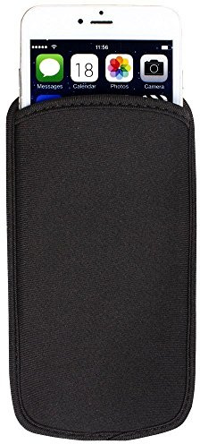 Soft Neoprene Shock Absorbing Proof Pouch Cell Phone Sleeve Case for Google Pixel 9 8 7a 6a 5 4a Samsung Galaxy S25 S24 S23 S22 A01 S10e iPhone 16e 15 14 13 Pro 13 Mini iPhone 12 Pro 12 Mini X XS
