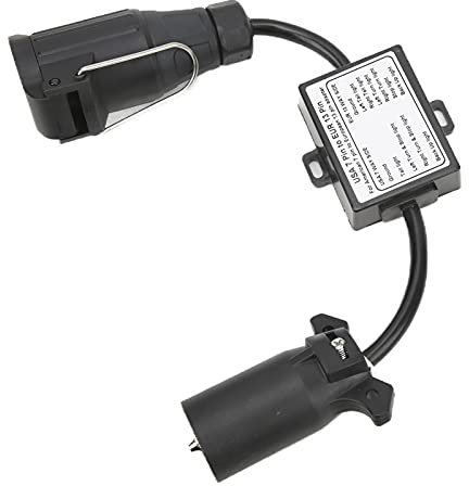 13 poliger anhängerstecker,anhängeranschluss anhängerstecker kabelbaum,7-poliger Anhängerstecker, Autostecker US-Fahrzeug 7-Wege-Klingenstecker auf Europäischen 13-polig Rundanschluss für Auto LKW