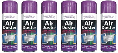 HITLINEUK Compressed Air Duster Spray Cleaner Electronics, Removal of Dust and Debris from Electronics Keyboard Electronics 200ml x 6 Cans (5707)
