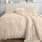 Rohi Luxury Faux Fur Duvet Cover Set – Ultra Soft Cuddly Long Pile Teddy Fleece Bedding Set – Warm, Breathable & Hypoallergenic Faux Fur Bedding Set – (Cream, Single)