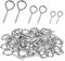 MOGADEE® Vis à œillets en acier inoxydable - Crochet pour crochet à visser - Œillets à vis avec filetage en bois - Crochet à œillets pour tendre une corde à linge - Guirlande de Noël (M3-40 mm x 10,