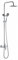 IMEX - Conjunto de ducha monomando compuesto por barra de ducha, tele ducha, rociador, flexo - Columna de ducha con barra extensible - SERIE URAL BDG040 CROMADO