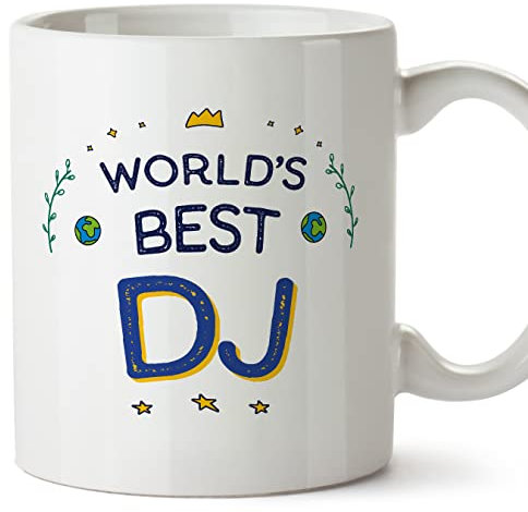 MUGFFINS DJ Mug - in English - World's Best - Funny Gift for Colleagues - Ceramic 11oz Mug