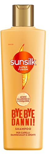 Sunsilk, Shampoo Bye Bye Danni, Shampoo für beschädigtes und stumpfes Haar, Formel Super Fusion mit einer Mischung aus Hyaluronsäure und Ceramid, repariert 7 Arten von Haarschäden, 220 ml